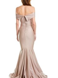 Classic Off The Shoulder Evening Gown