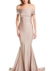 Classic Off The Shoulder Evening Gown