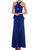 Cutout Overlay Gown - Royal Blue