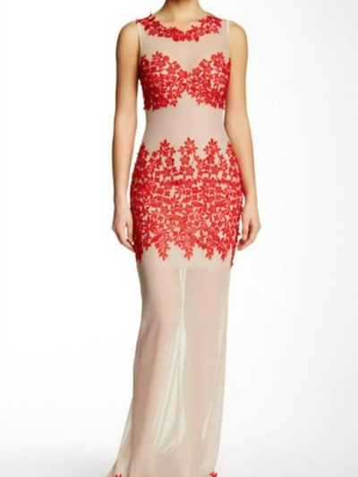 Issue New York Illusion Gown In Red, Beige product