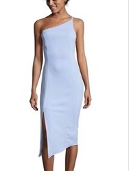 One Shoulder Asymmetrical Dress - Tiffany Blue