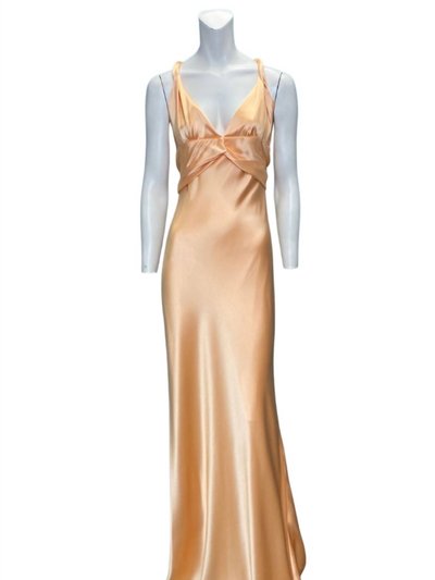 Issue New York Satin Evening Gown In Sherbert product