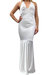 Satin Evening Gown - White