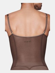 All Mesh Shape Thong Bodysuit