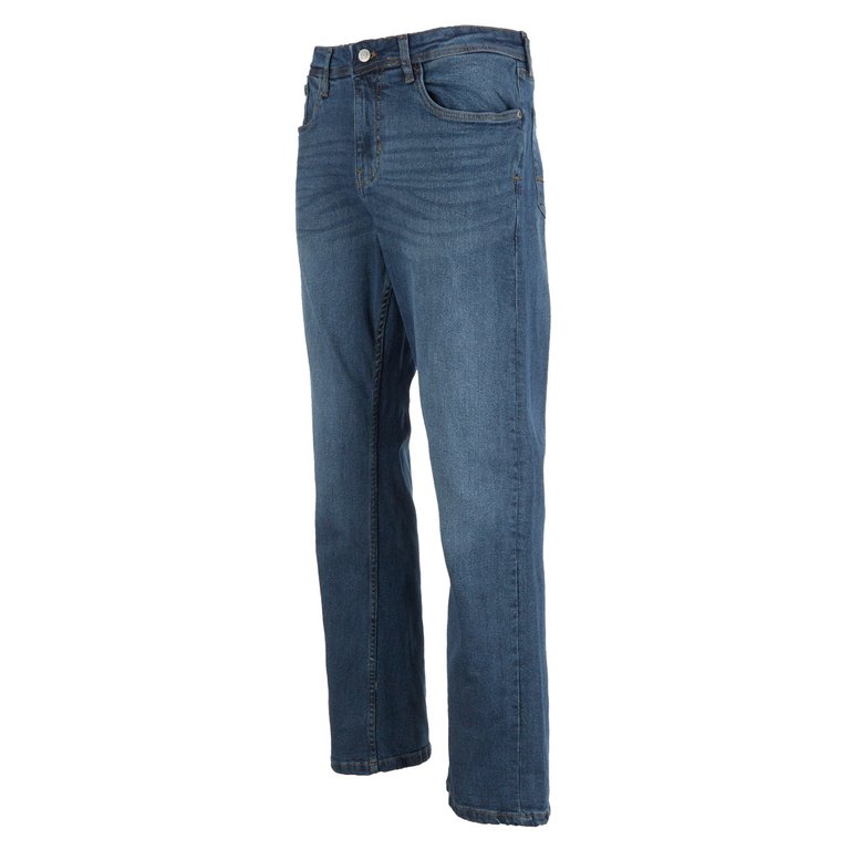 Men's Stretch Straight Denim Jeans - Medium Stone Wash