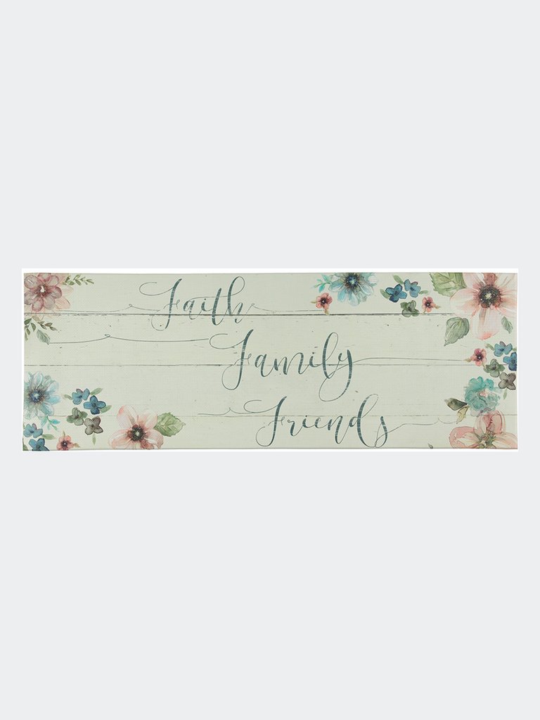 20" x 55" Chic Anti-Fatigue Memory Foam Kitchen Runner Mat (Faith Family Friends)