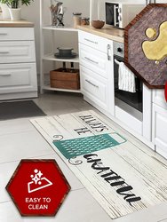 20"x55" Oversized Cushioned Anti-Fatigue Kitchen Runner Mat (Always Be Grateful)