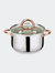 6-Piece Stainless Steel Casserole Set Pots And Lids