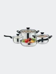 7-Piece Kitchen Cookware Set, Pots And Pans