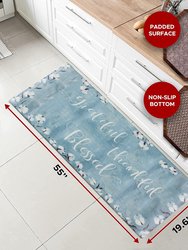 Grateful Thankful Bless Anti-Fatigue Memory Foam Kitchen Mat