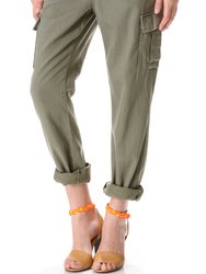 Croft Olive Green Easy Cargo Pants - Green