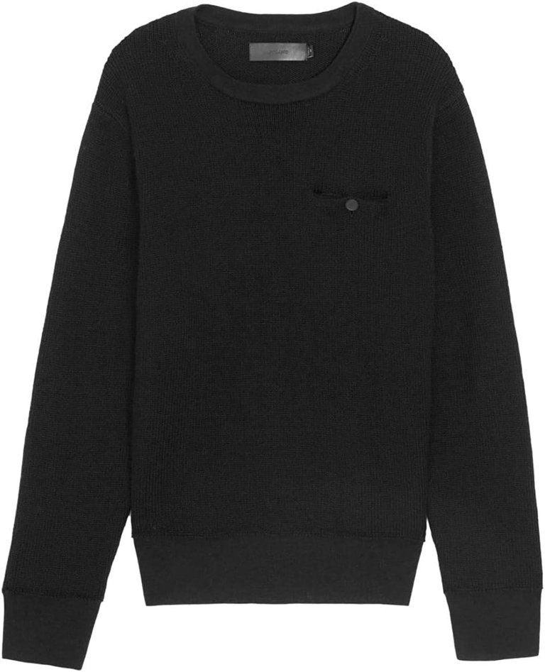 J Brand Men's Black Coolidge Wool Crew Neck Sweater - Black