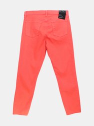 J Brand Women's Red Kalani Mid-Rise Crop Skinny Pants & Capri