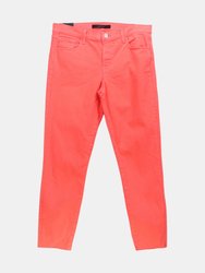 J Brand Women's Red Kalani Mid-Rise Crop Skinny Pants & Capri - Red