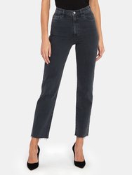 Jules High Rise Straight Leg Jeans - Shady