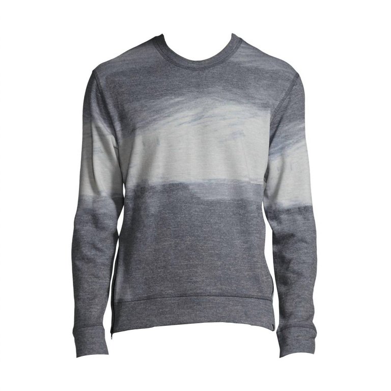 Men'S Print Messer Fleece Sweatshirt - Gray Ombre