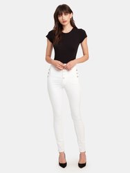 Natasha Sky High Button Fly Skinny Jeans