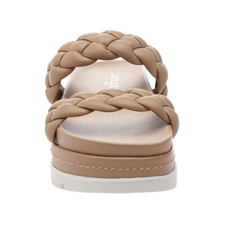 Reese Sandal In Sand Woven Leather