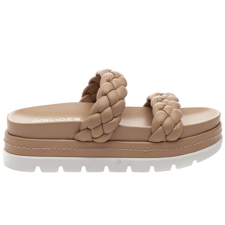 Reese Sandal In Sand Woven Leather - Sand Woven Leather