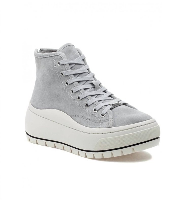 Women's Gracie Platform Sneaker In Light Grey Suede