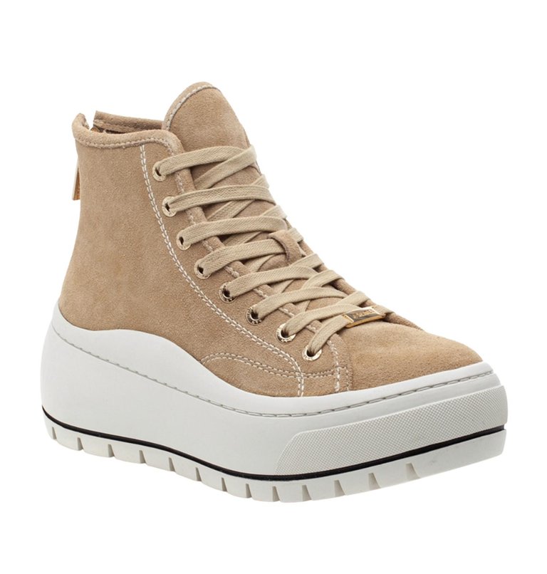 Women's Gracie Platform Sneaker In Sand Suede