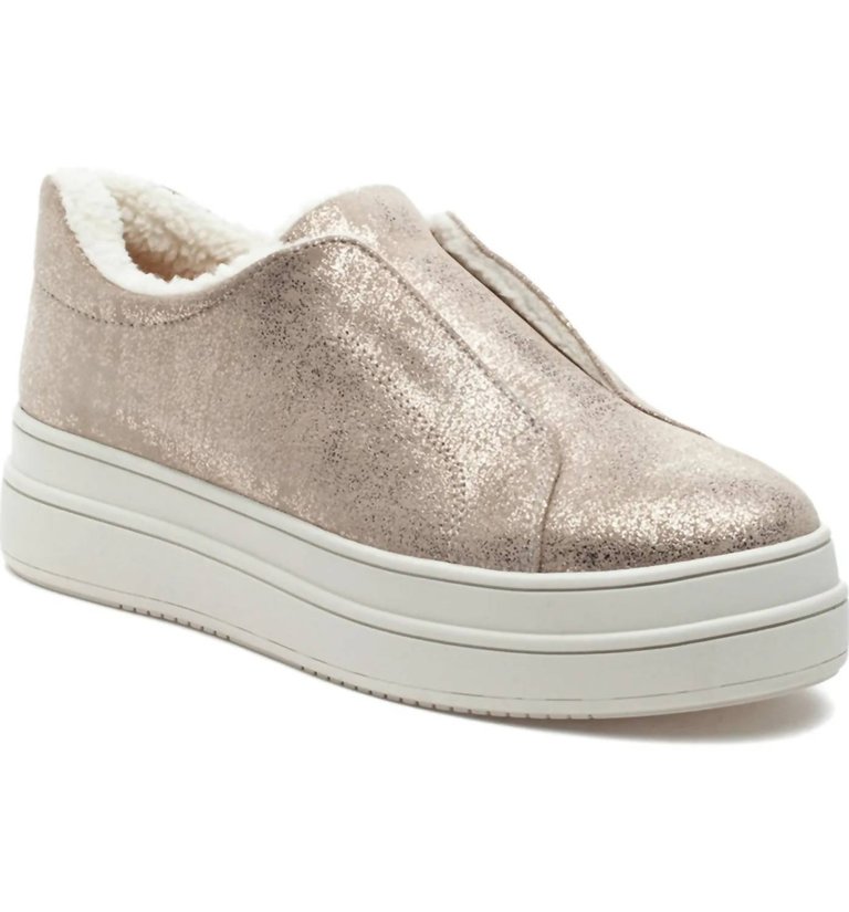 Women's Nada Sneaker In Light Gold Metallic Suede - Light Gold Metallic Suede