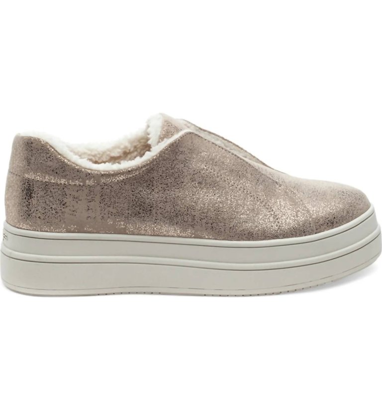 Women's Nada Sneaker In Light Gold Metallic Suede