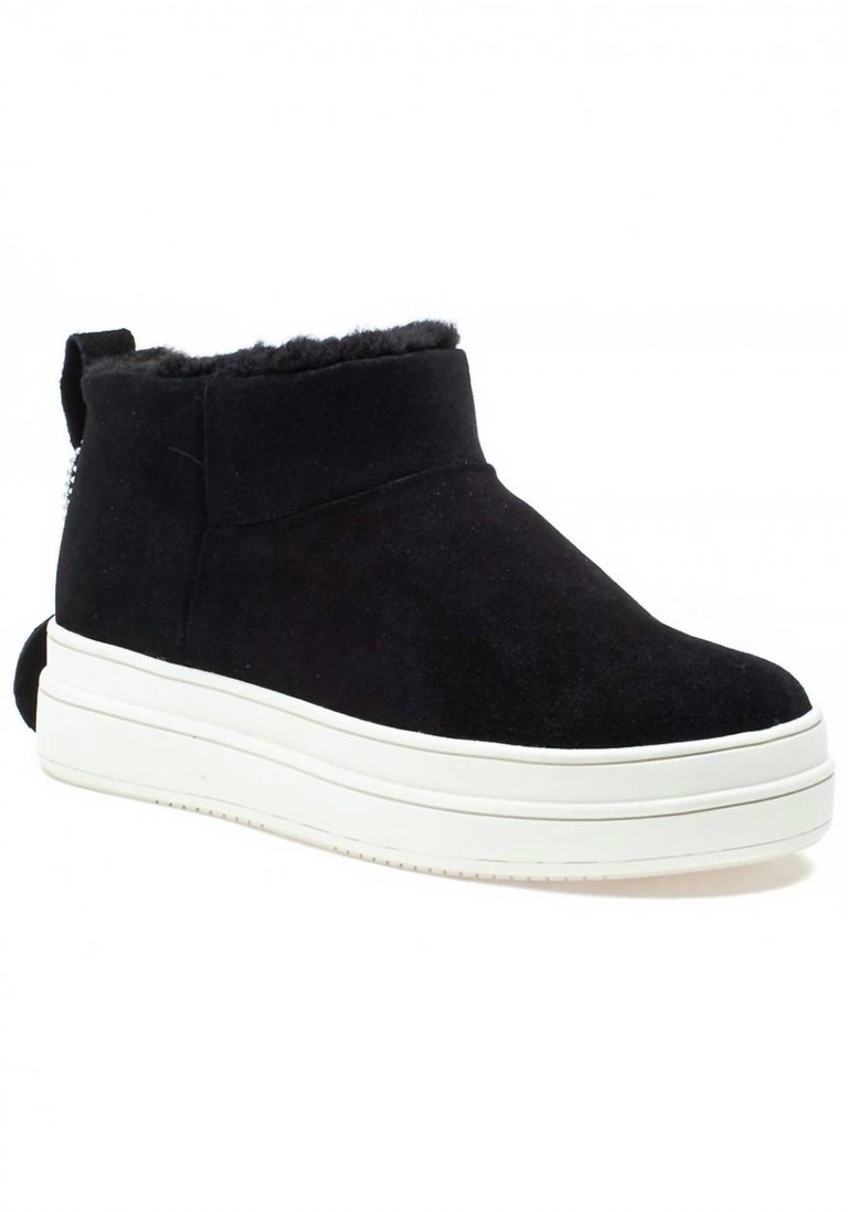 Women's Nia Waterproof Suede Bootie In Black