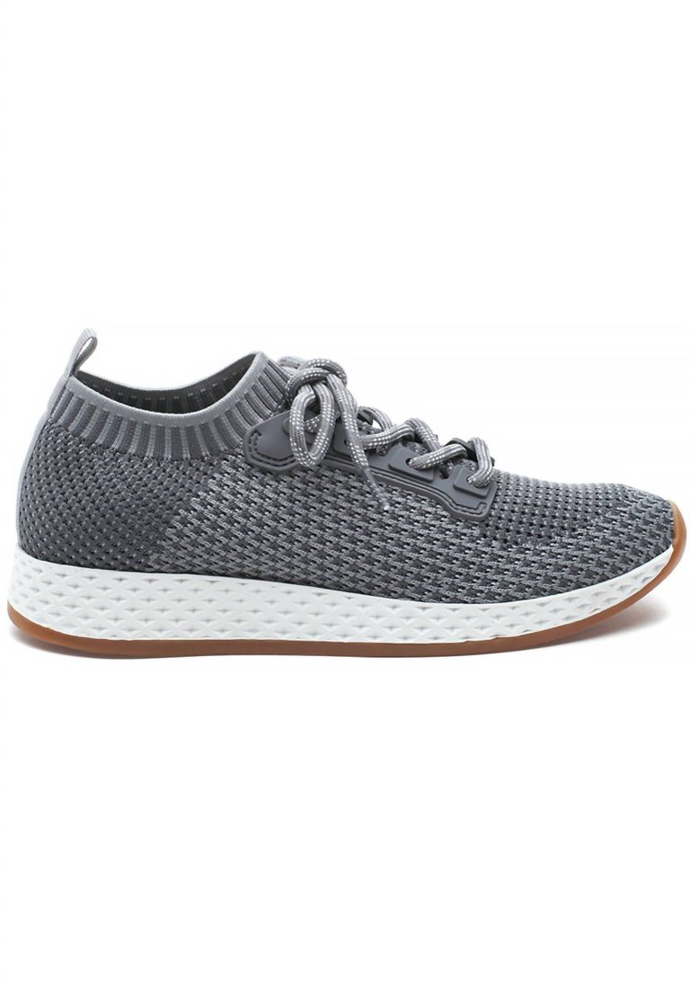 Women's Raleigh Lace Up Sock Sneaker In Grey - Grey