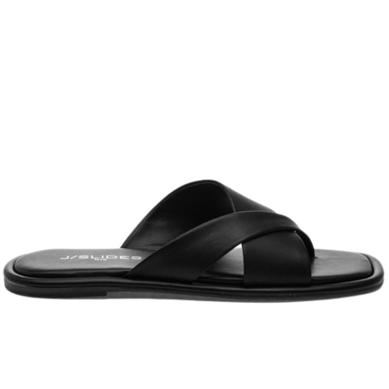 Yuri Sandal In Black Leather - Black Leather