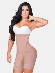 Shorts Bodyshaper Strapless With Lateral Zipper - Mocha