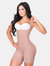 Shorts Bodyshaper With Wide Straps & Perineal Zipper - Mocha