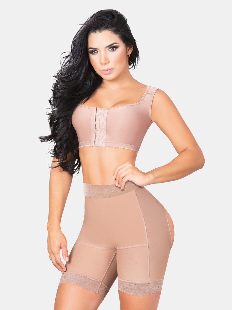 Shorts Gluteus Enhancer Open Holes - Mocha