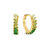 Emerald Artic Huggies Earrings - Emerald/Gold