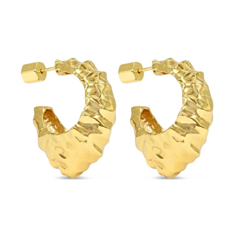 Florence Statement Hoops - Gold