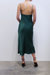 Classic Silk Satin Slip Dress - Evergreen