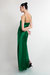 Isla Silk Satin Evening Gown - Emerald
