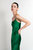 Isla Silk Satin Evening Gown - Emerald