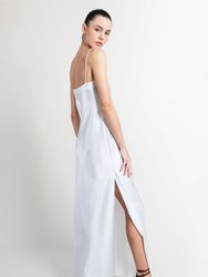 Isla Silk Satin Gown - White