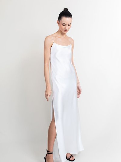 Jacoba Jane Isla Silk Satin Gown - White product