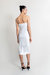 Mandy Silk Satin Cowl Neck Slip Dress - White