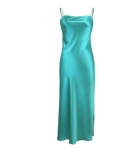 Jacoba Jane Margot Silk Satin Midi Slip Dress - Verdigris product