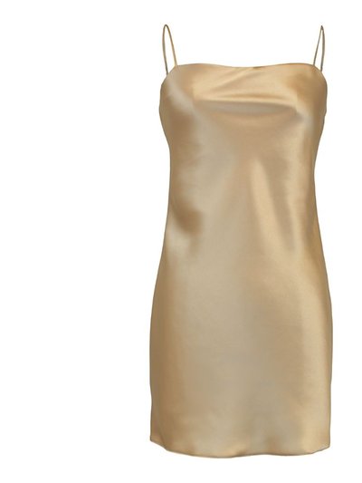 Jacoba Jane Margot Silk Satin Mini Slip Dress - Latte product