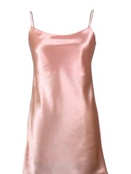 Seraphina Silk Satin Mini Dress - Rose Pink