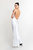 Stella Silk Satin Backless Wedding Gown - White - White