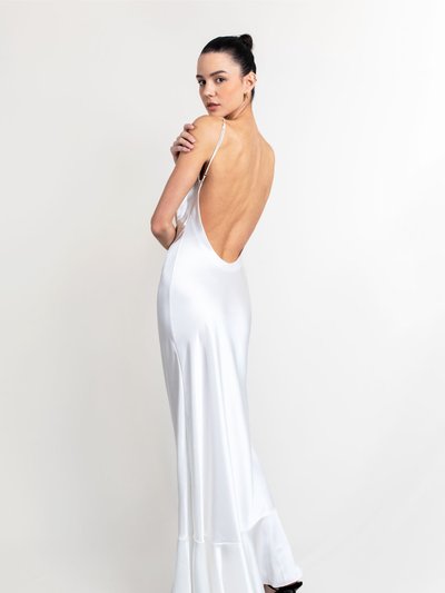 Jacoba Jane Stella Silk Satin Backless Wedding Gown - White product