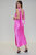 Ulyana Silk Satin Midi Dress - Hot Pink Orchid