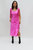 Ulyana Silk Satin Midi Dress - Hot Pink Orchid