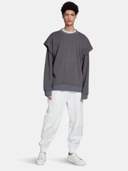 Haider Terry Mixed Media Sweatpants Ivory