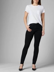 Cecilia Mid Rise Skinny Jeans - Black - Black